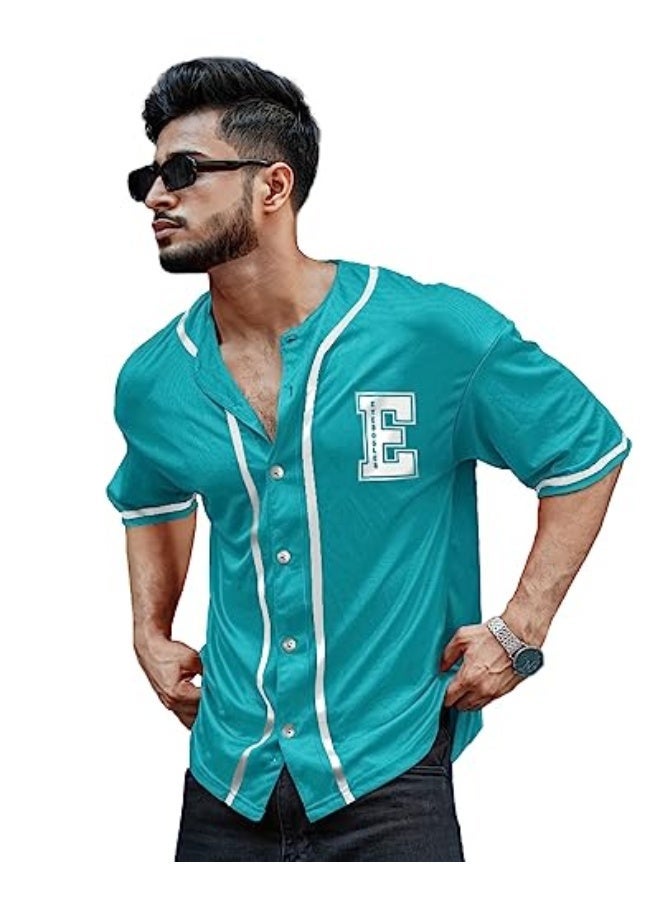 eyebogler Mens Cotton Blend Round Neck Half Sleeve Oversized Printed Tshirt || Loose fit Tshirt - Image 1